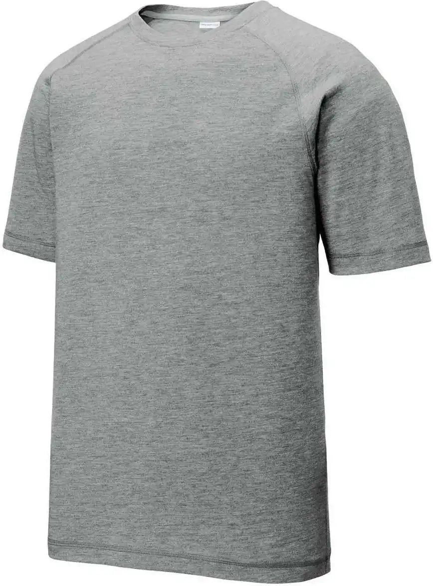 Sport-tek St400 Posicharge Tri-blend Wicking Raglan Tee - Dark Grey Heather