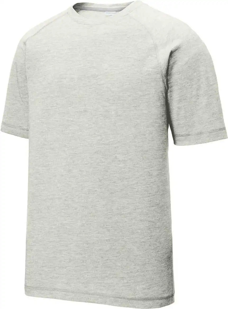 Sport-tek St400 Posicharge Tri-blend Wicking Raglan Tee - Light Grey Heather