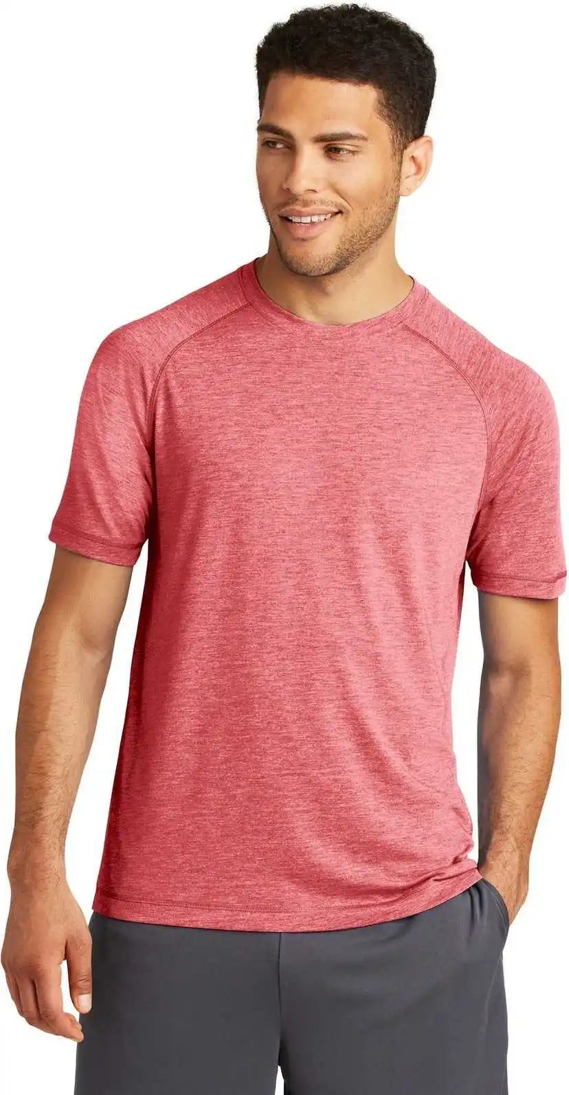 Sport-tek St400 Posicharge Tri-blend Wicking Raglan Tee - True Red Heather