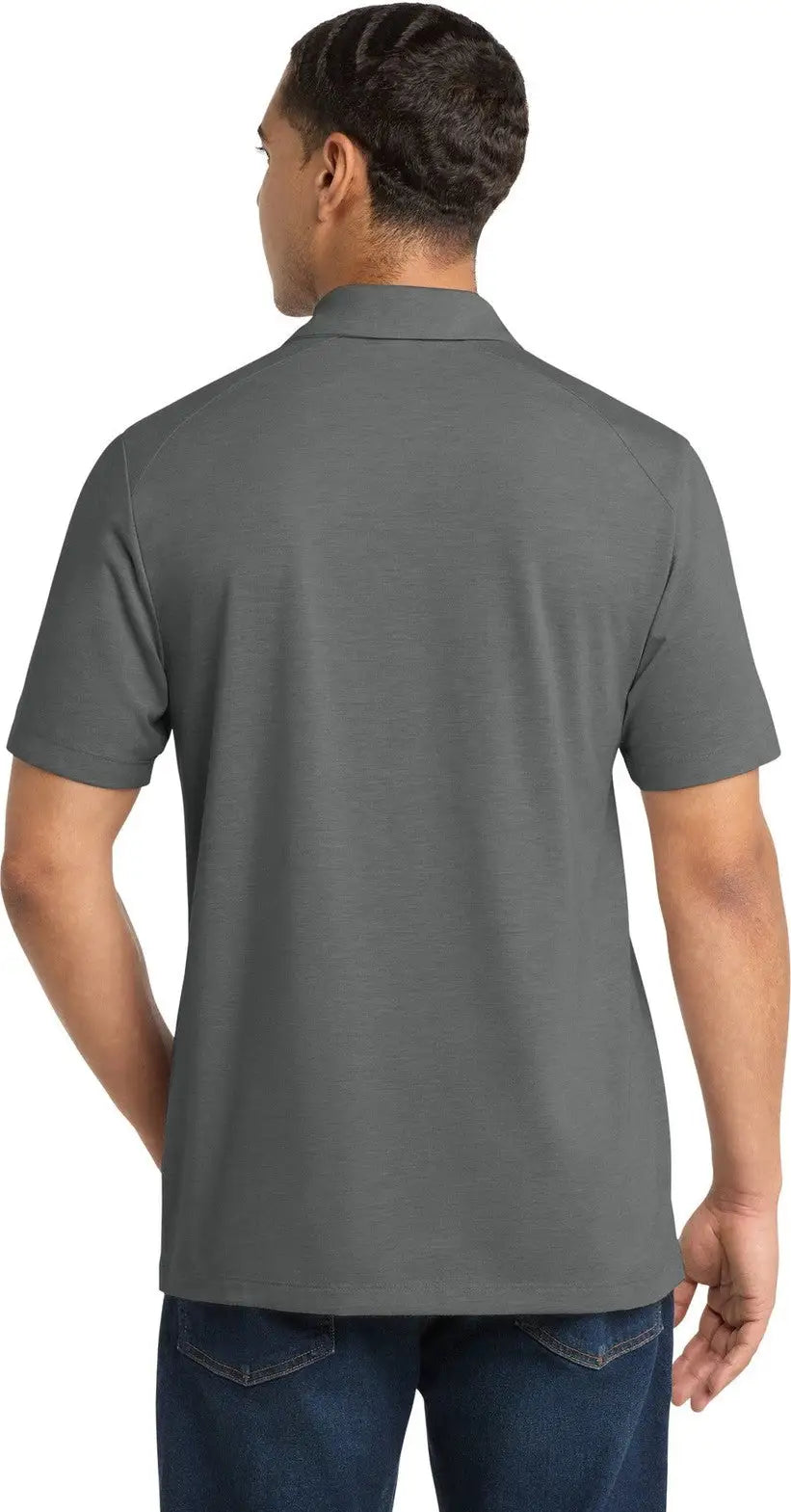 Sport-tek St405 Posicharge Tri-blend Wicking Polo - Dark Gray Heather