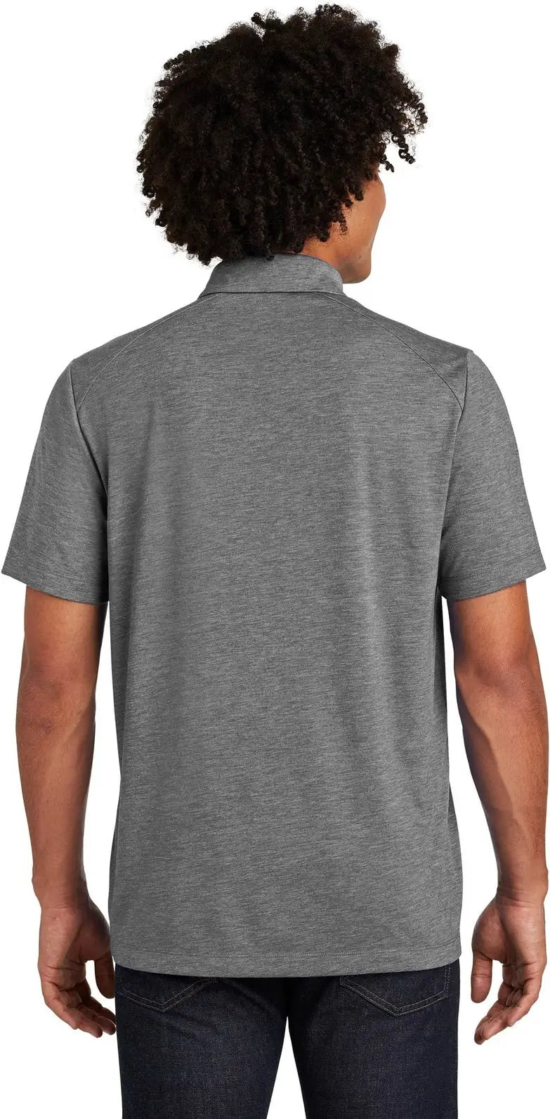 Sport-tek St405 Posicharge Tri-blend Wicking Polo - Dark Gray Heather