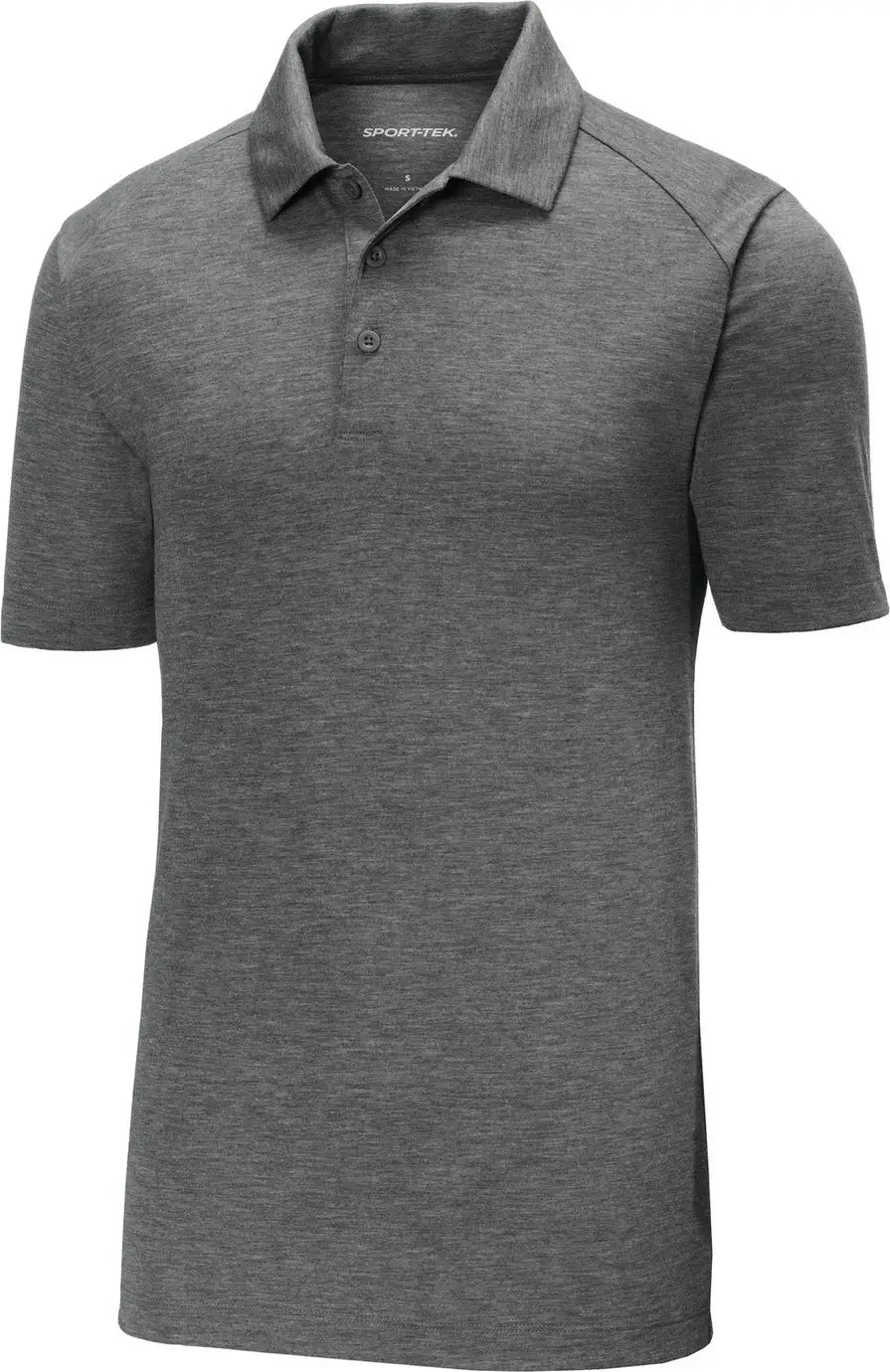 Sport-tek St405 Posicharge Tri-blend Wicking Polo - Dark Gray Heather