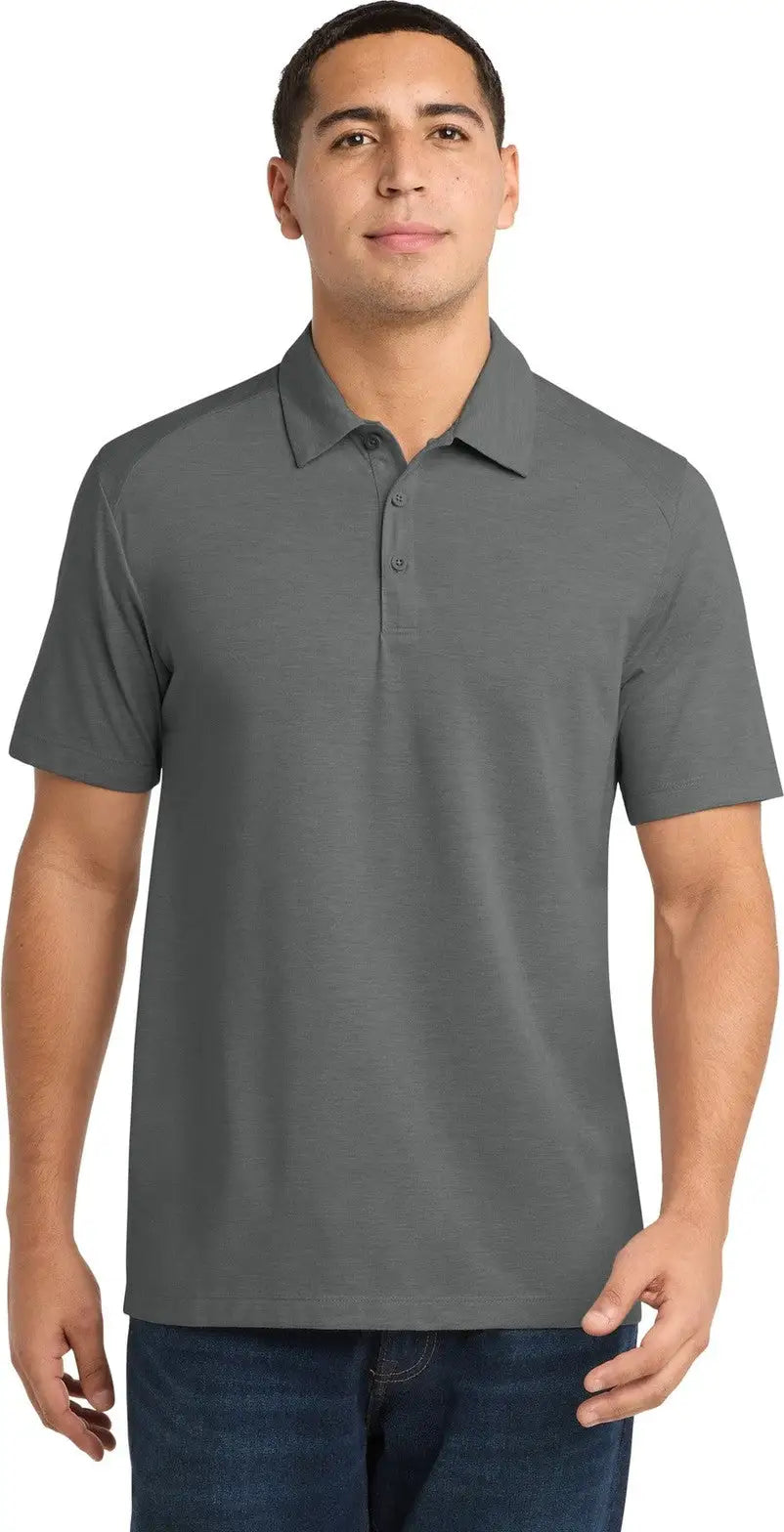Sport-tek St405 Posicharge Tri-blend Wicking Polo - Dark Gray Heather