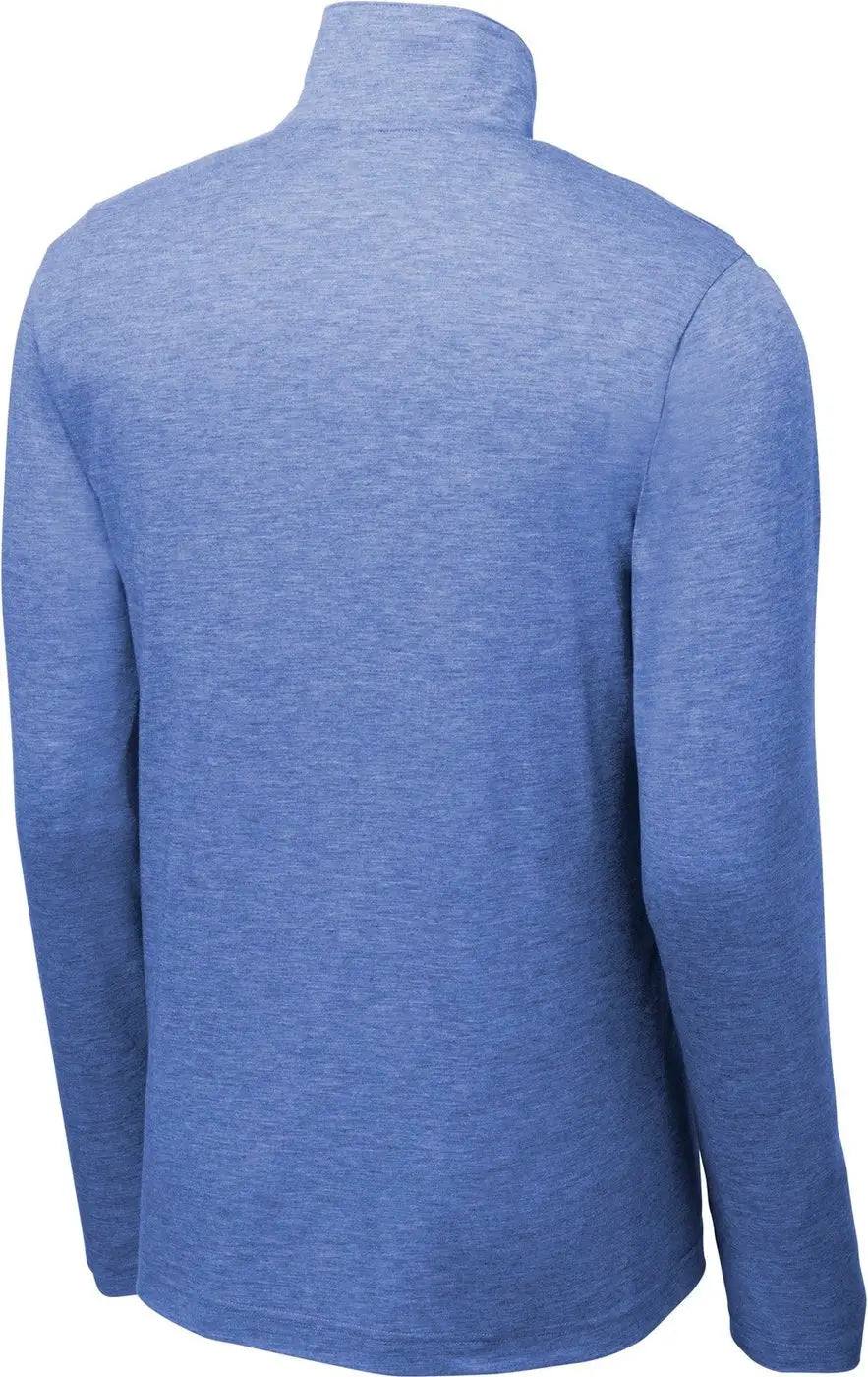 Sport-tek St407 Posicharge Tri-blend Wicking 1/4-zip Pullover - True Royal Heather