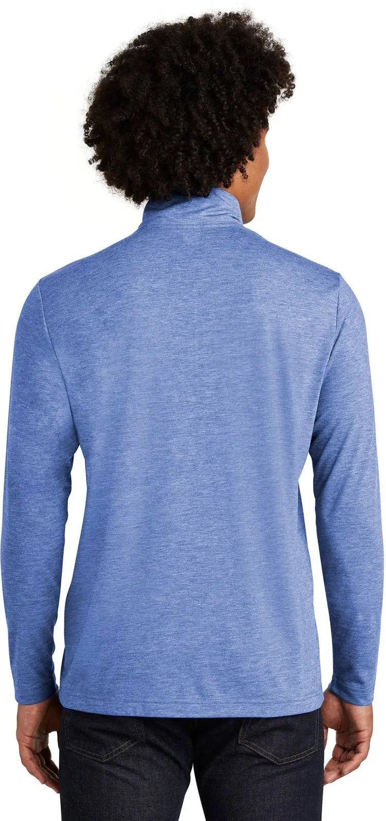 Sport-tek St407 Posicharge Tri-blend Wicking 1/4-zip Pullover - True Royal Heather