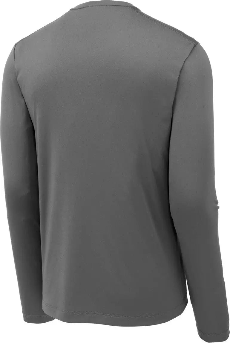 Sport-tek St420ls Posi-uv Pro Long Sleeve Tee - Dark Smoke Gray - Adult Xs