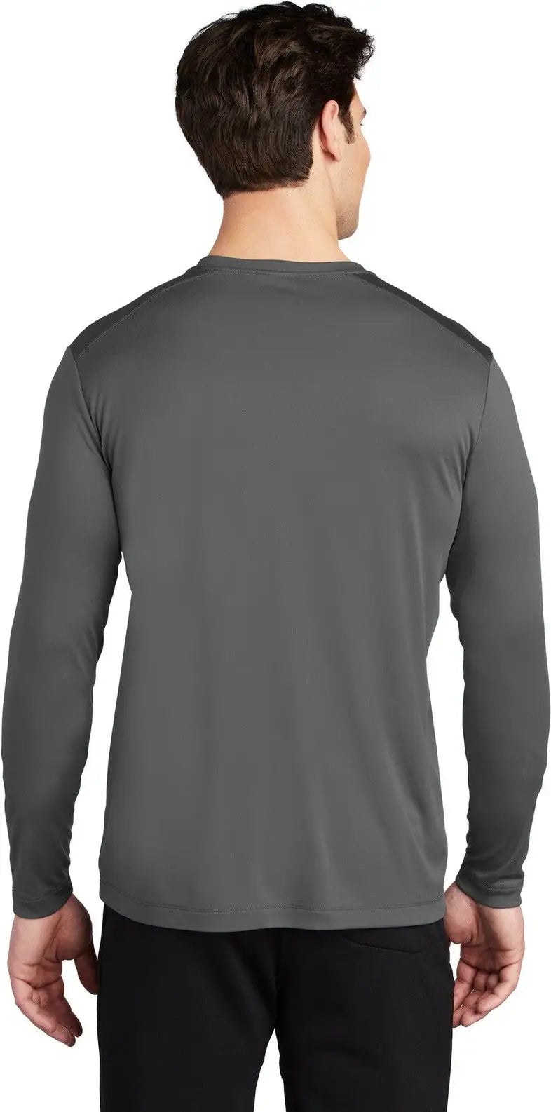 Sport-tek St420ls Posi-uv Pro Long Sleeve Tee - Dark Smoke Gray