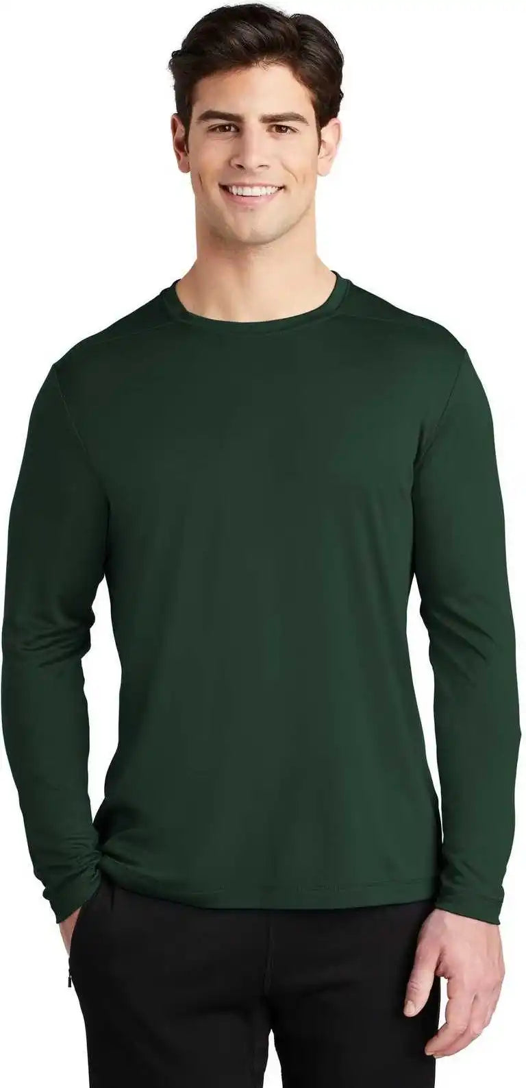Sport-tek St420ls Posi-uv Pro Long Sleeve Tee - Forest Green