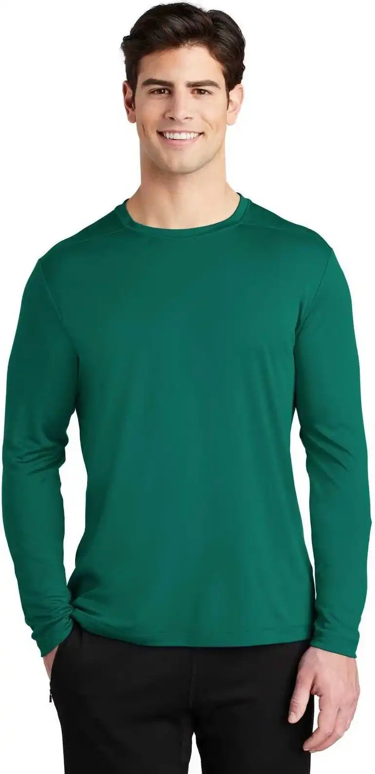 Sport-tek St420ls Posi-uv Pro Long Sleeve Tee - Marine Green