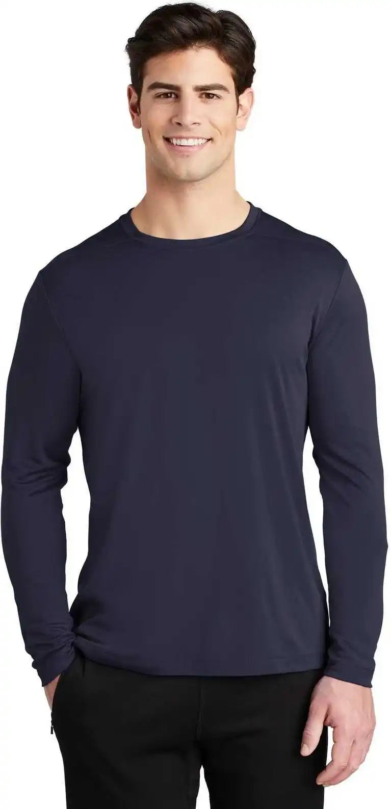 Sport-tek St420ls Posi-uv Pro Long Sleeve Tee - True Navy