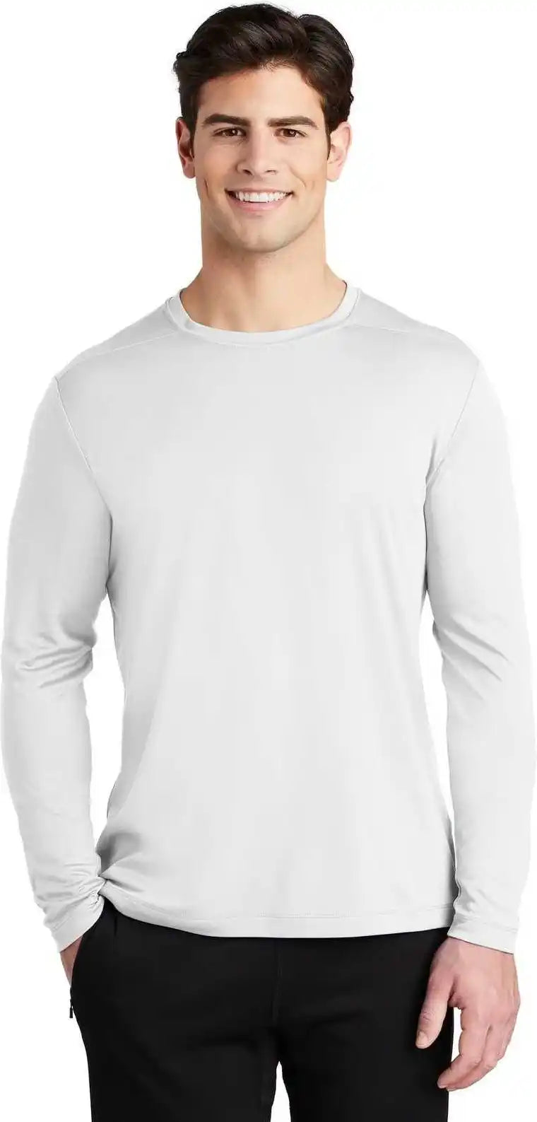Sport-tek St420ls Posi-uv Pro Long Sleeve Tee - White