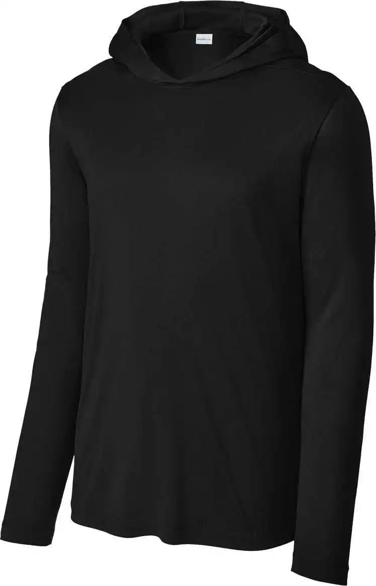 Sport-tek St420lsh Posi-uv Pro Long Sleeve Hoodie - Black
