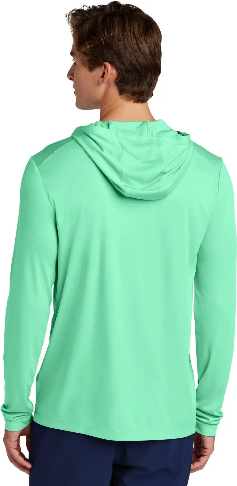 Sport-tek St420lsh Posi-uv Pro Long Sleeve Hoodie - Bright Seafoam