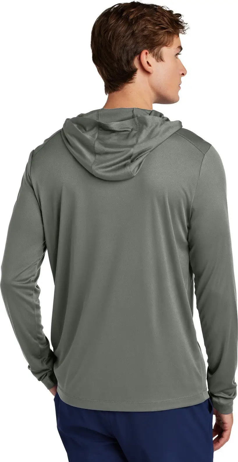 Sport-tek St420lsh Posi-uv Pro Long Sleeve Hoodie - Dark Smoke Gray