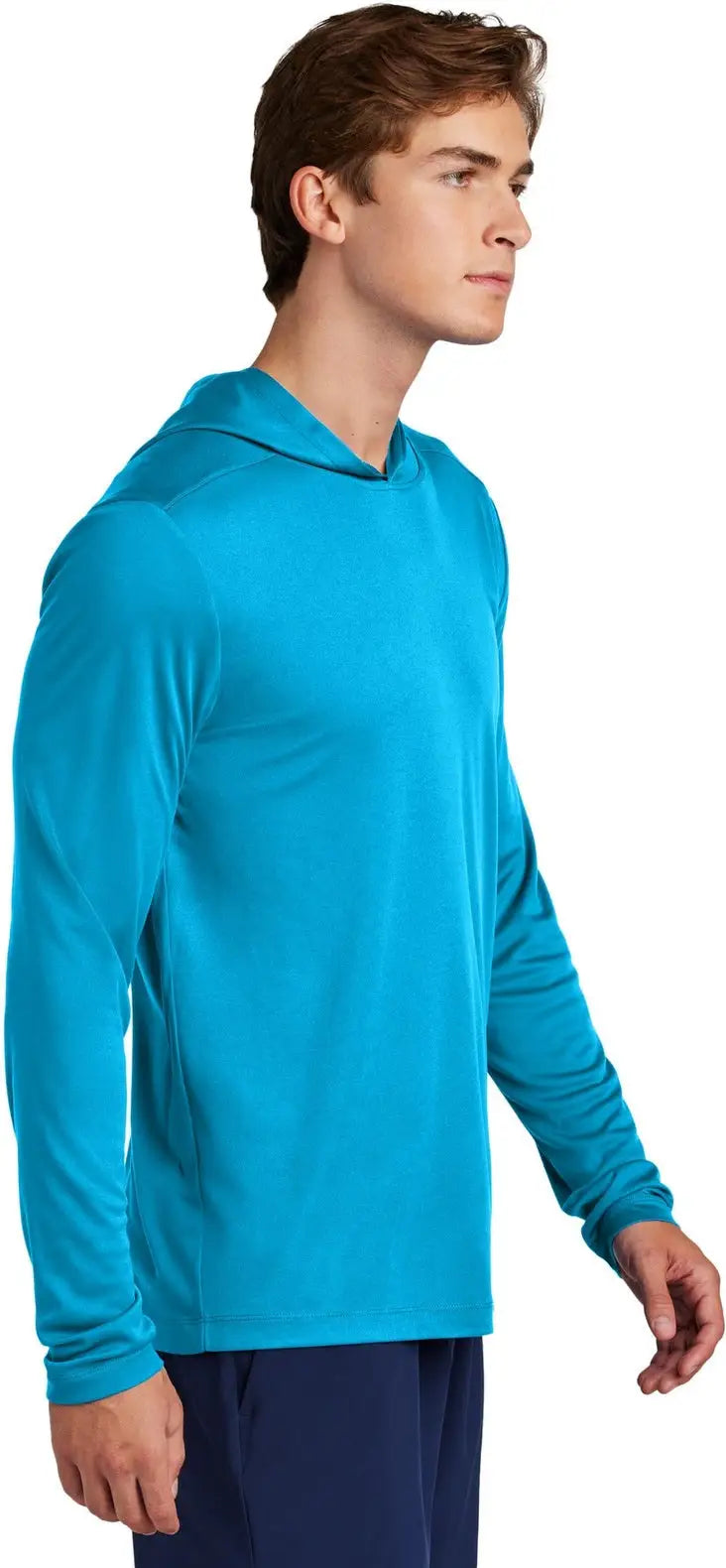 Sport-tek St420lsh Posi-uv Pro Long Sleeve Hoodie - Sapphire