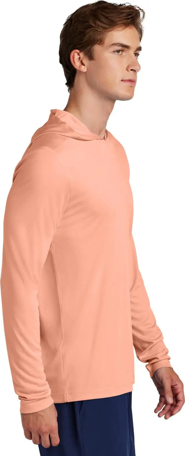 Sport-tek St420lsh Posi-uv Pro Long Sleeve Hoodie - Soft Coral