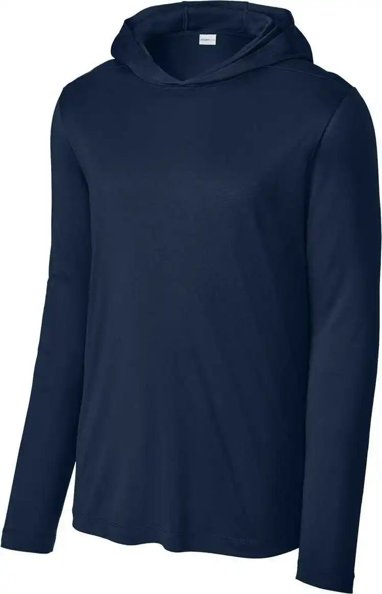 Sport Tek St420lsh Posi Uv Pro Long Sleeve Hoodie True Navy