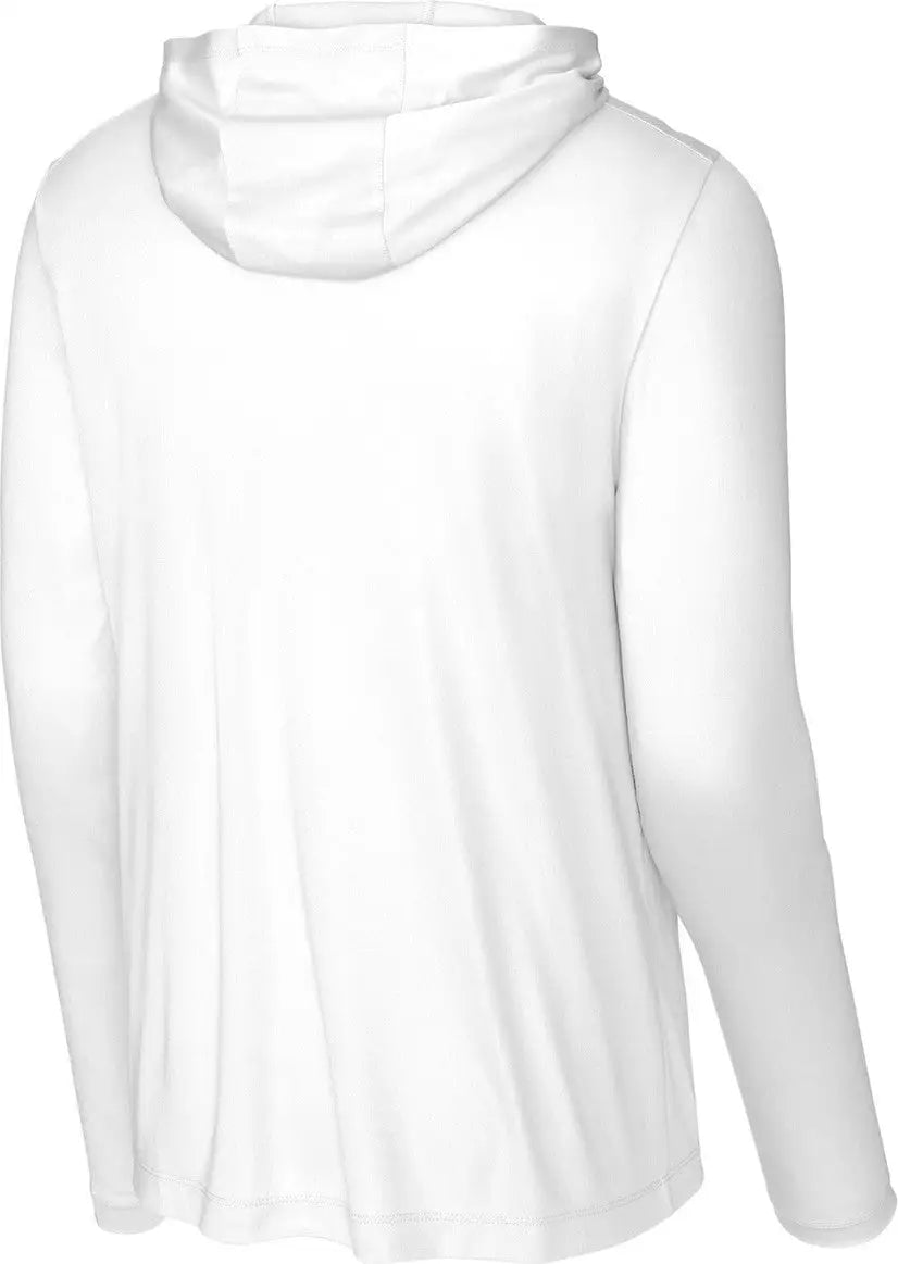 Sport-tek St420lsh Posi-uv Pro Long Sleeve Hoodie - White - Adult Xs