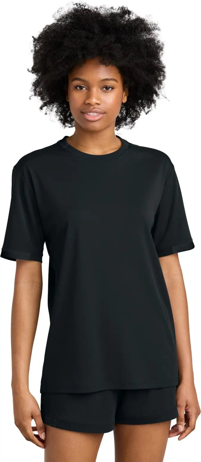Sport-tek St440 Club Short Sleeve Crew - Black - Black/ / Adult Xs