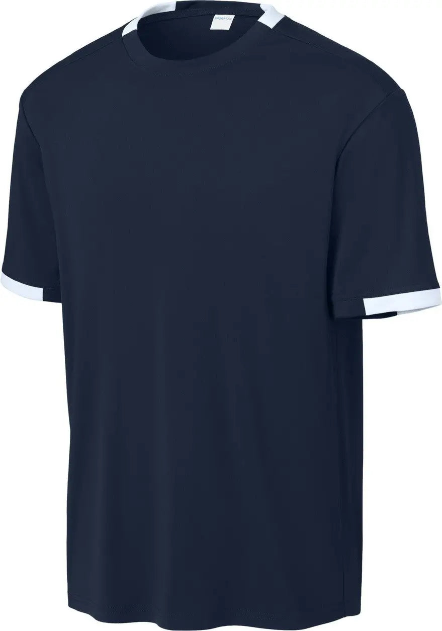 Sport-tek St440 Club Short Sleeve Crew - True Navy White
