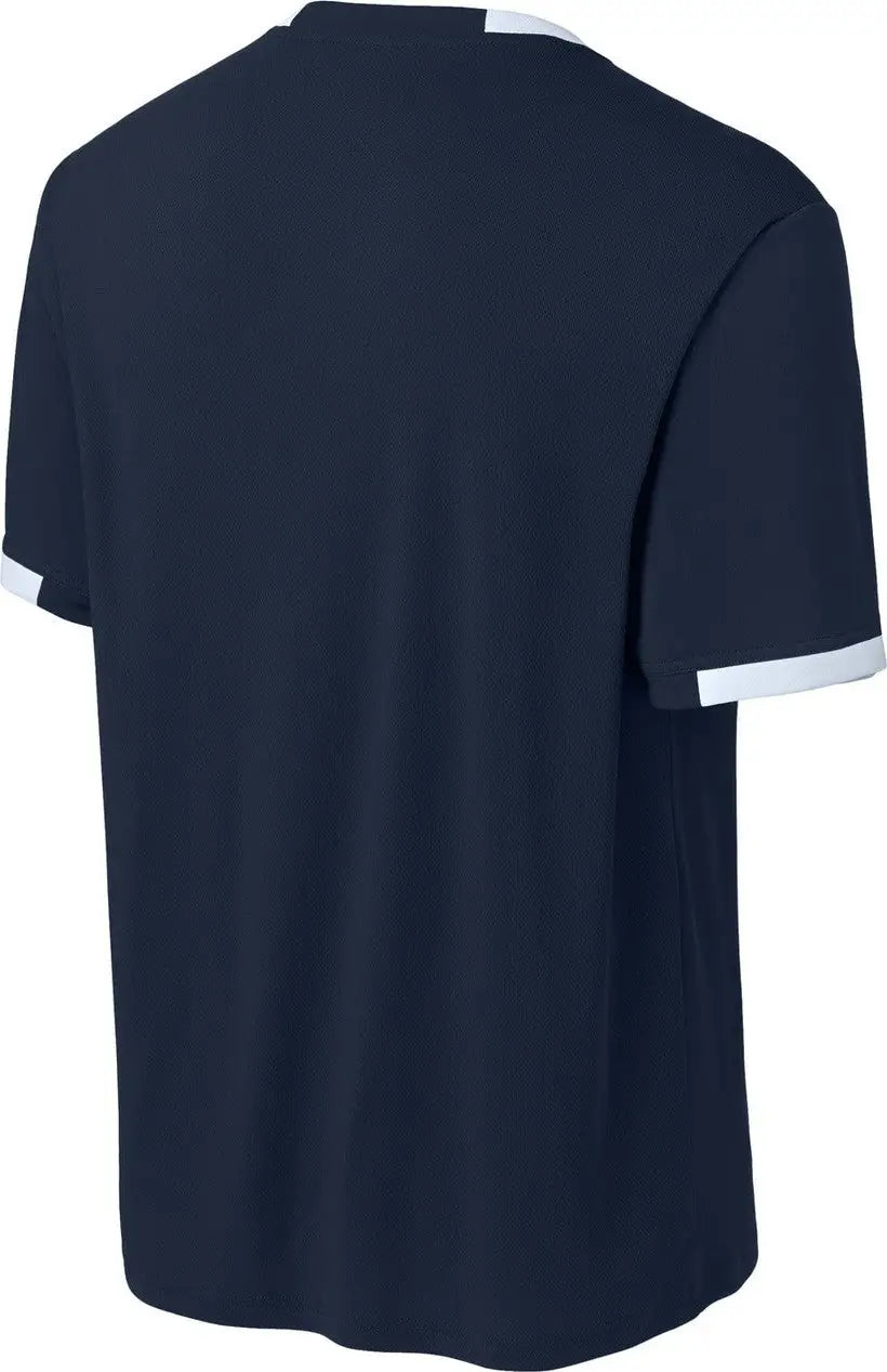 Sport-tek St440 Club Short Sleeve Crew - True Navy White