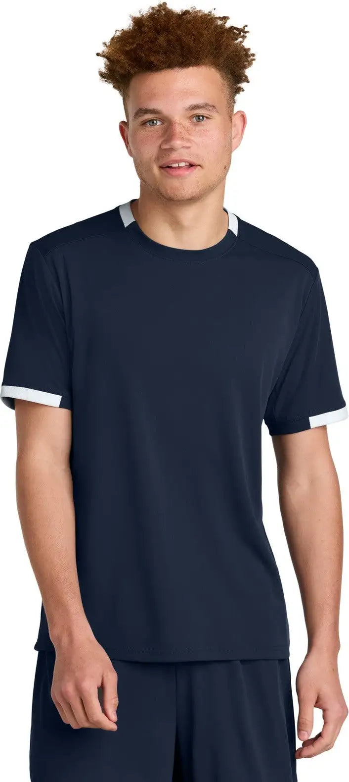 Sport-tek St440 Club Short Sleeve Crew - True Navy White