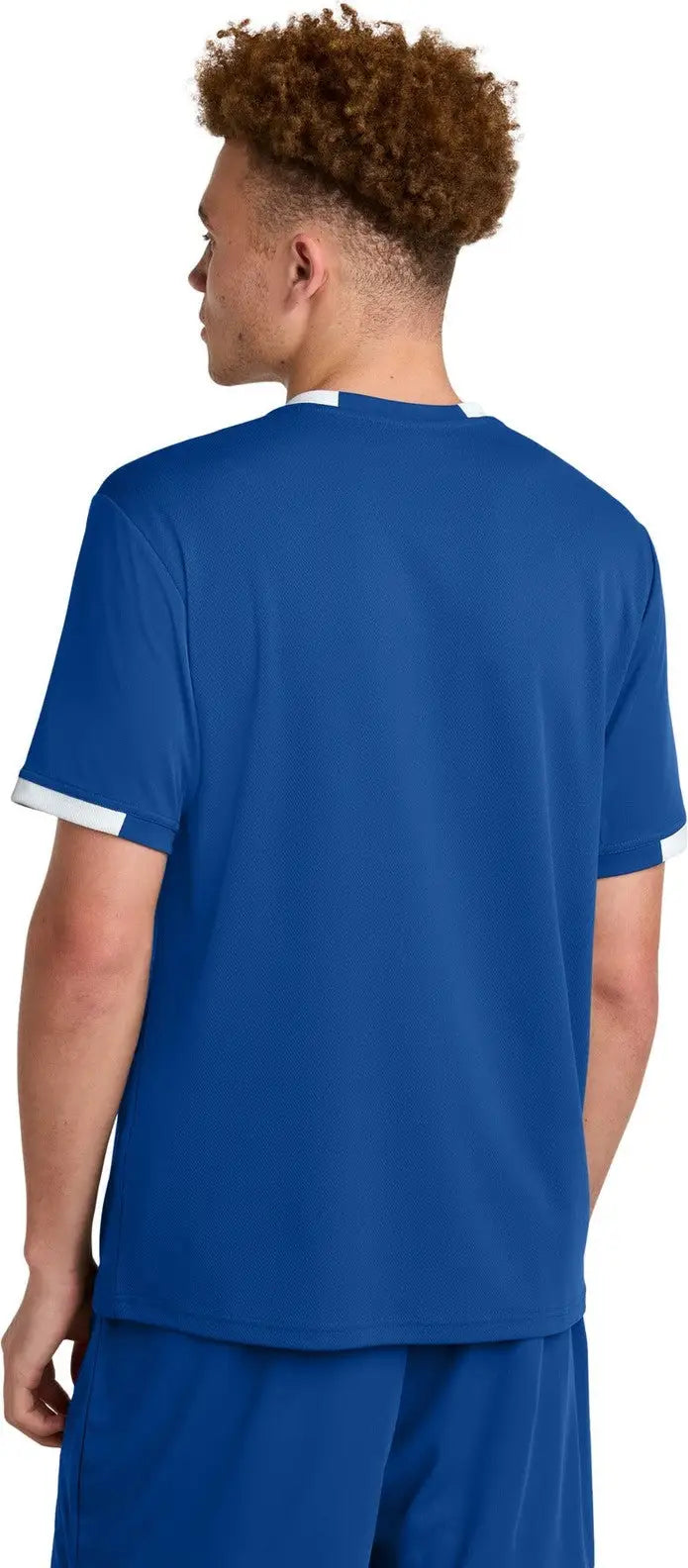 Sport-tek St440 Club Short Sleeve Crew - True Royal White