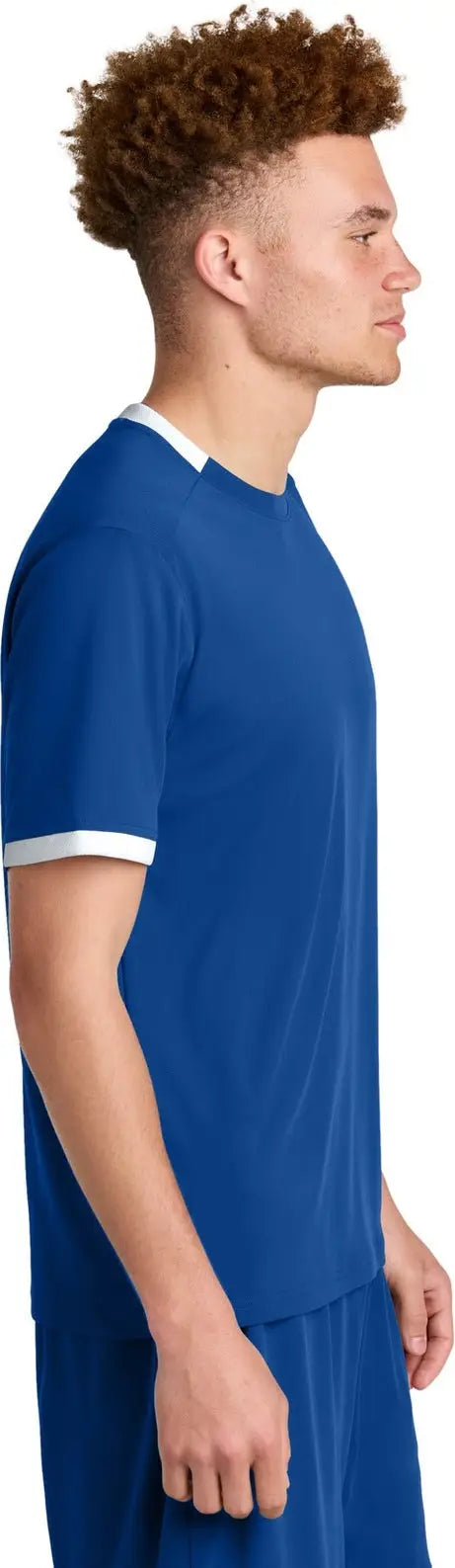 Sport-tek St440 Club Short Sleeve Crew - True Royal White