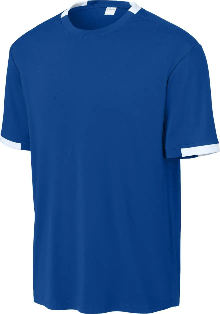 Sport-tek St440 Club Short Sleeve Crew - True Royal White