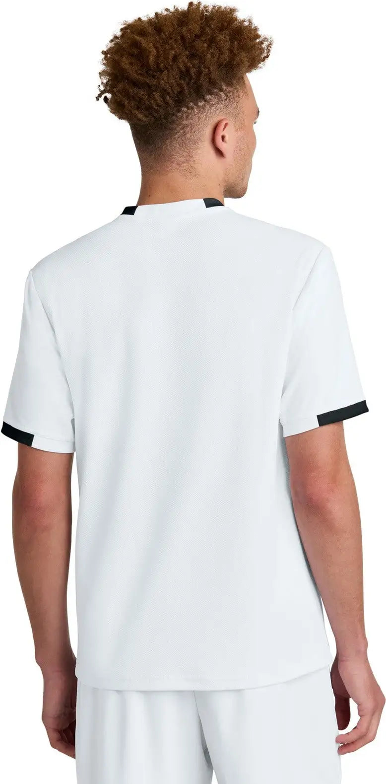 Sport-tek St440 Club Short Sleeve Crew - White Black