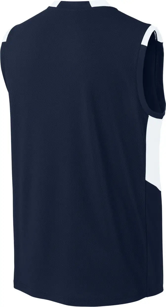 Sport-tek St441 Club Sleeveless V-neck - True Navy White - Navy/ / Adult Xs
