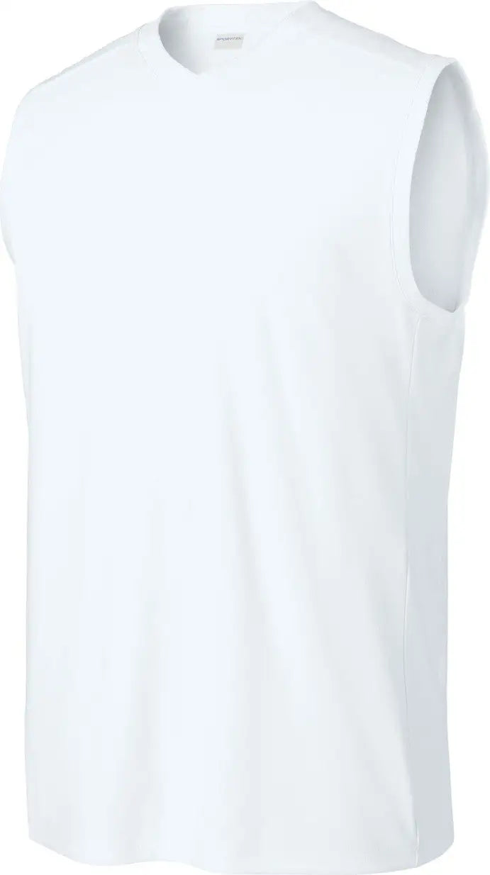 Sport-tek St441 Club Sleeveless V-neck - White
