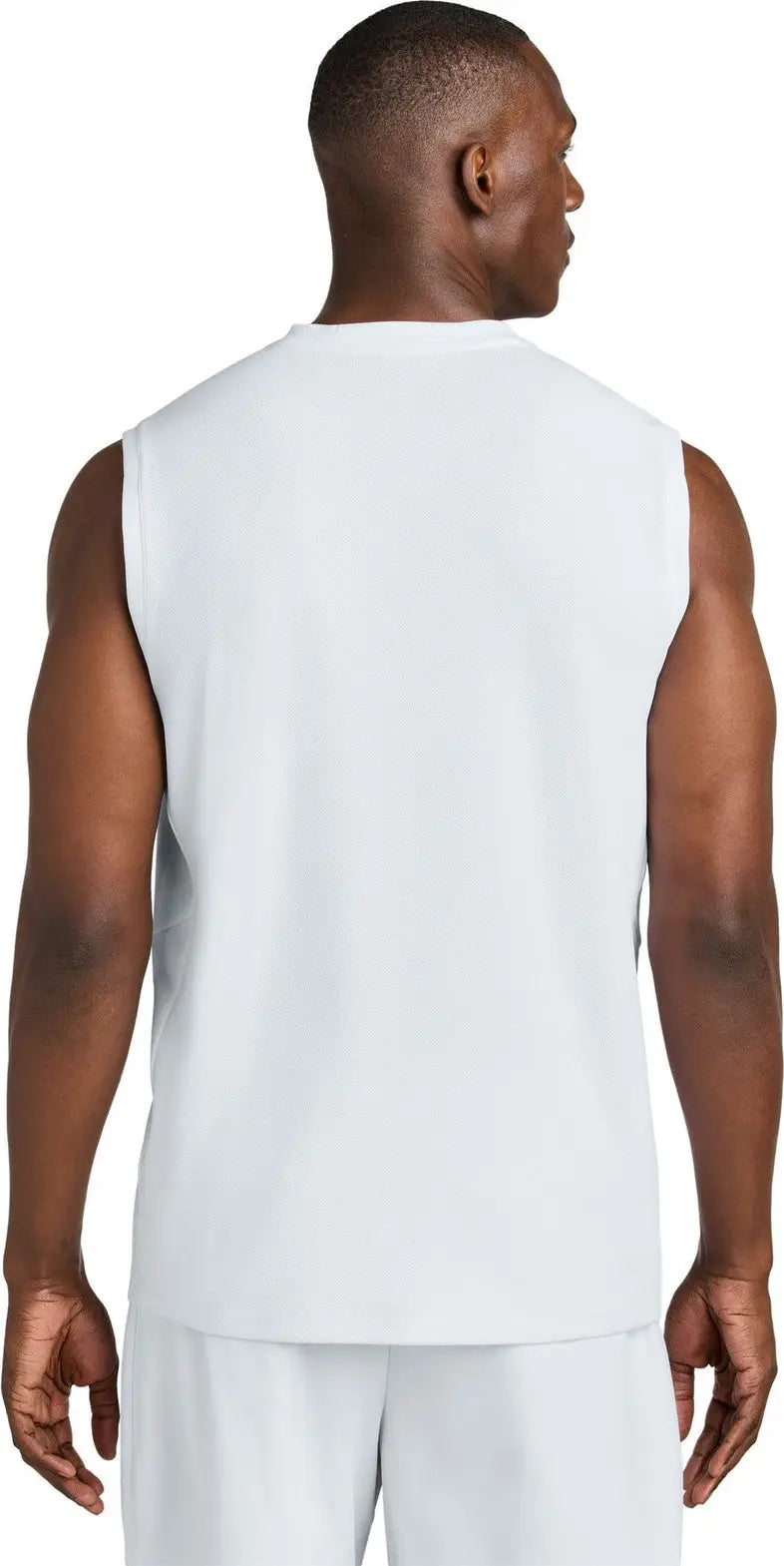 Sport-tek St441 Club Sleeveless V-neck - White
