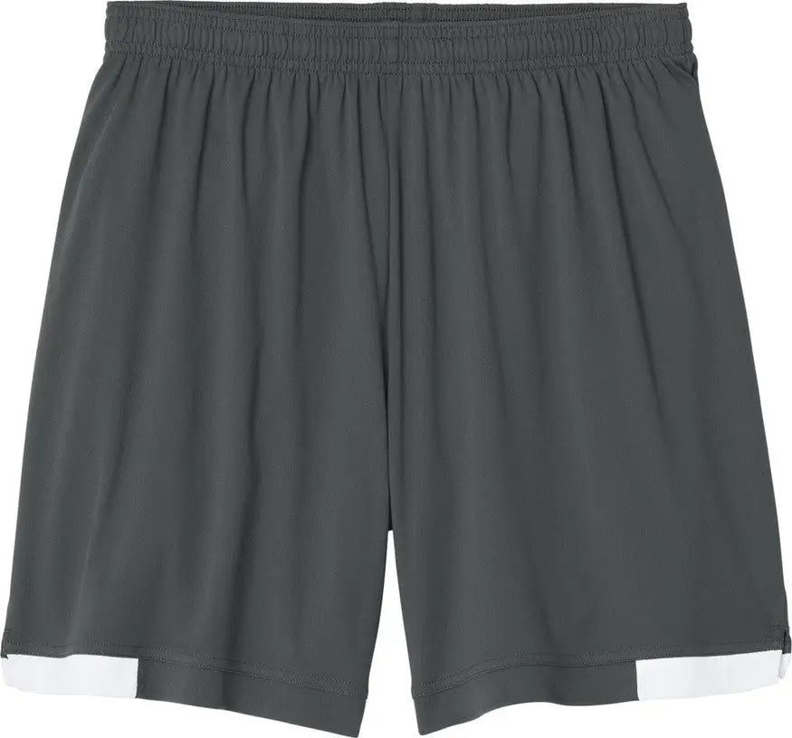Sport-tek St442 Club 7’’ Short - Iron Gray White