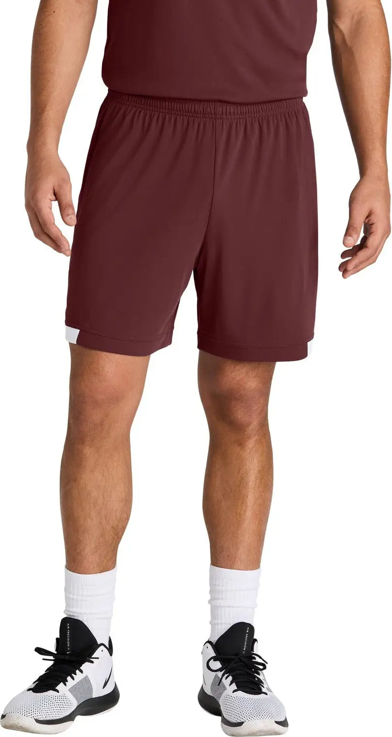 Sport-tek St442 Club 7’’ Short - Maroon White