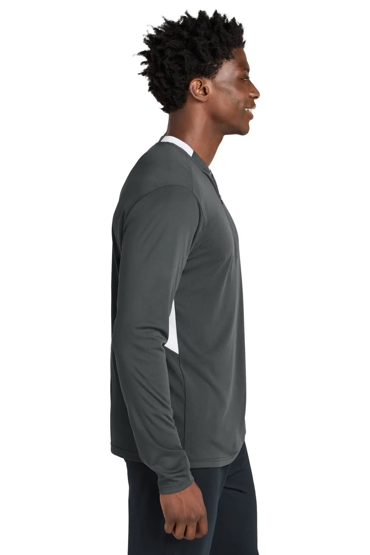 Sport-tek St443 Club 1/4-zip Pullover - Iron Gray White