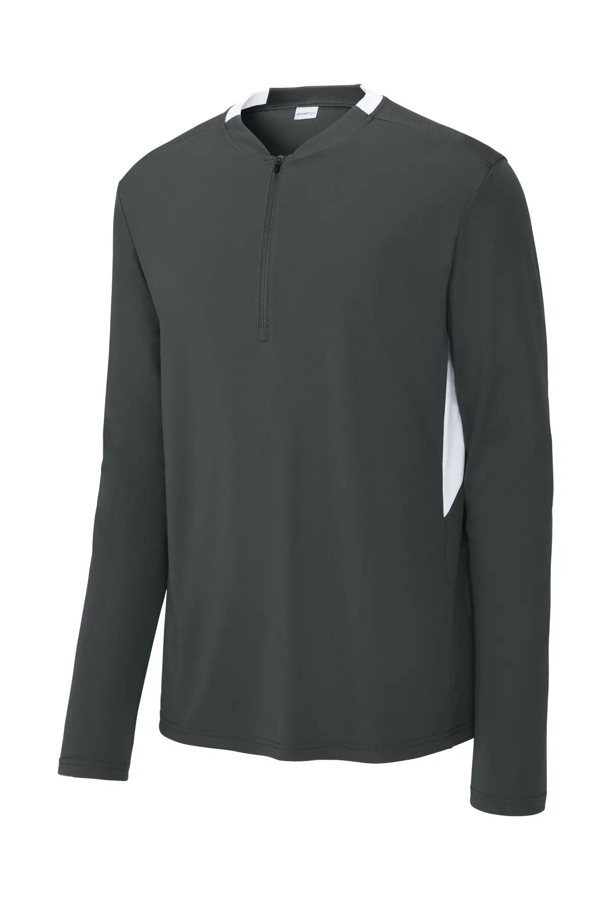 Sport-tek St443 Club 1/4-zip Pullover - Iron Gray White