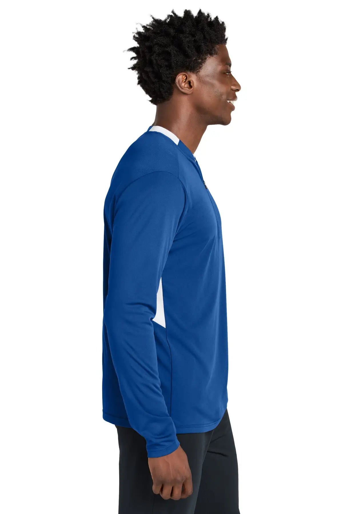 Sport-tek St443 Club 1/4-zip Pullover - True Royal White