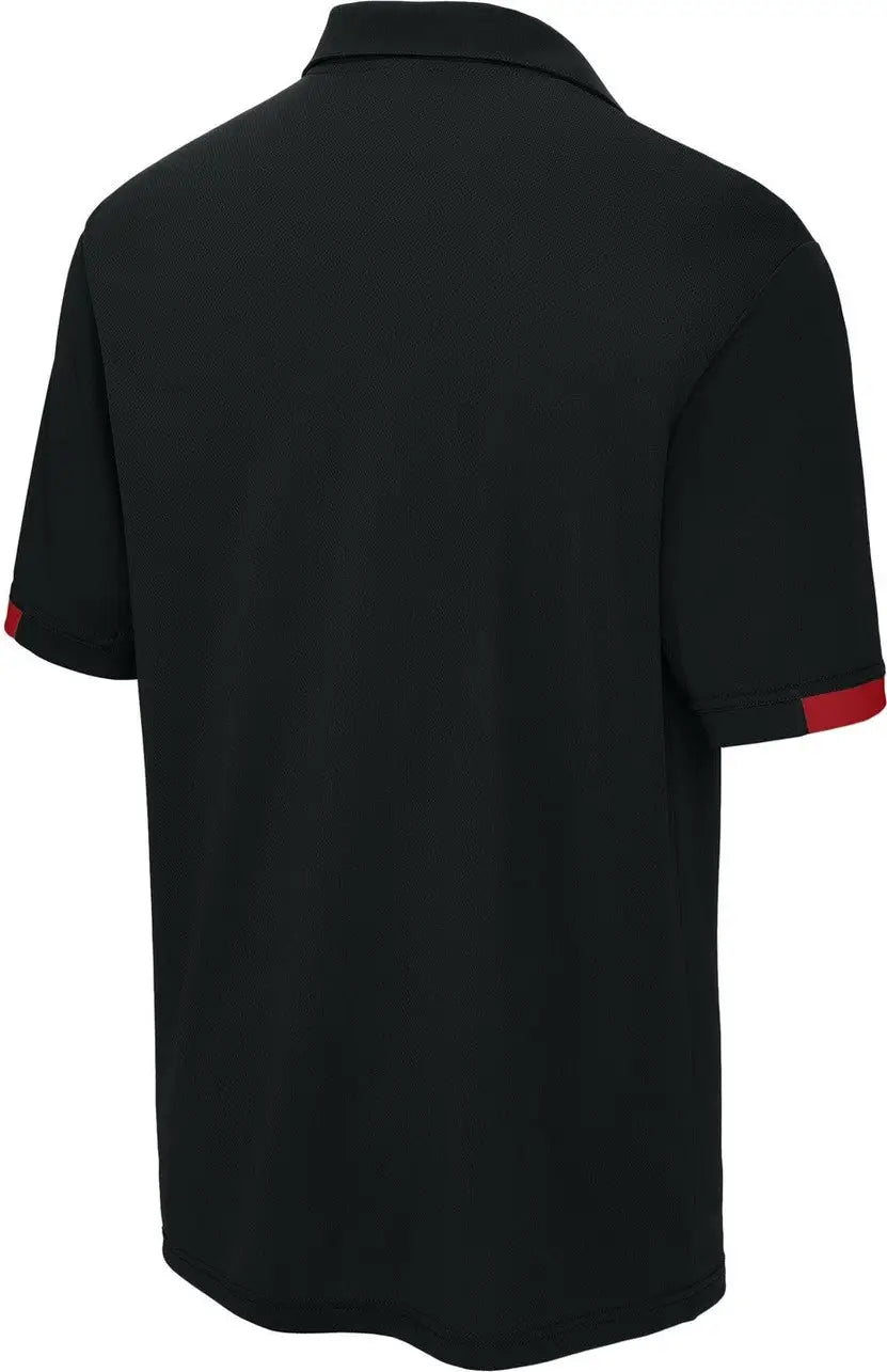 Sport-tek St444 Club Colorblock Polo - Black Deep Red - Black/ / Adult Xs