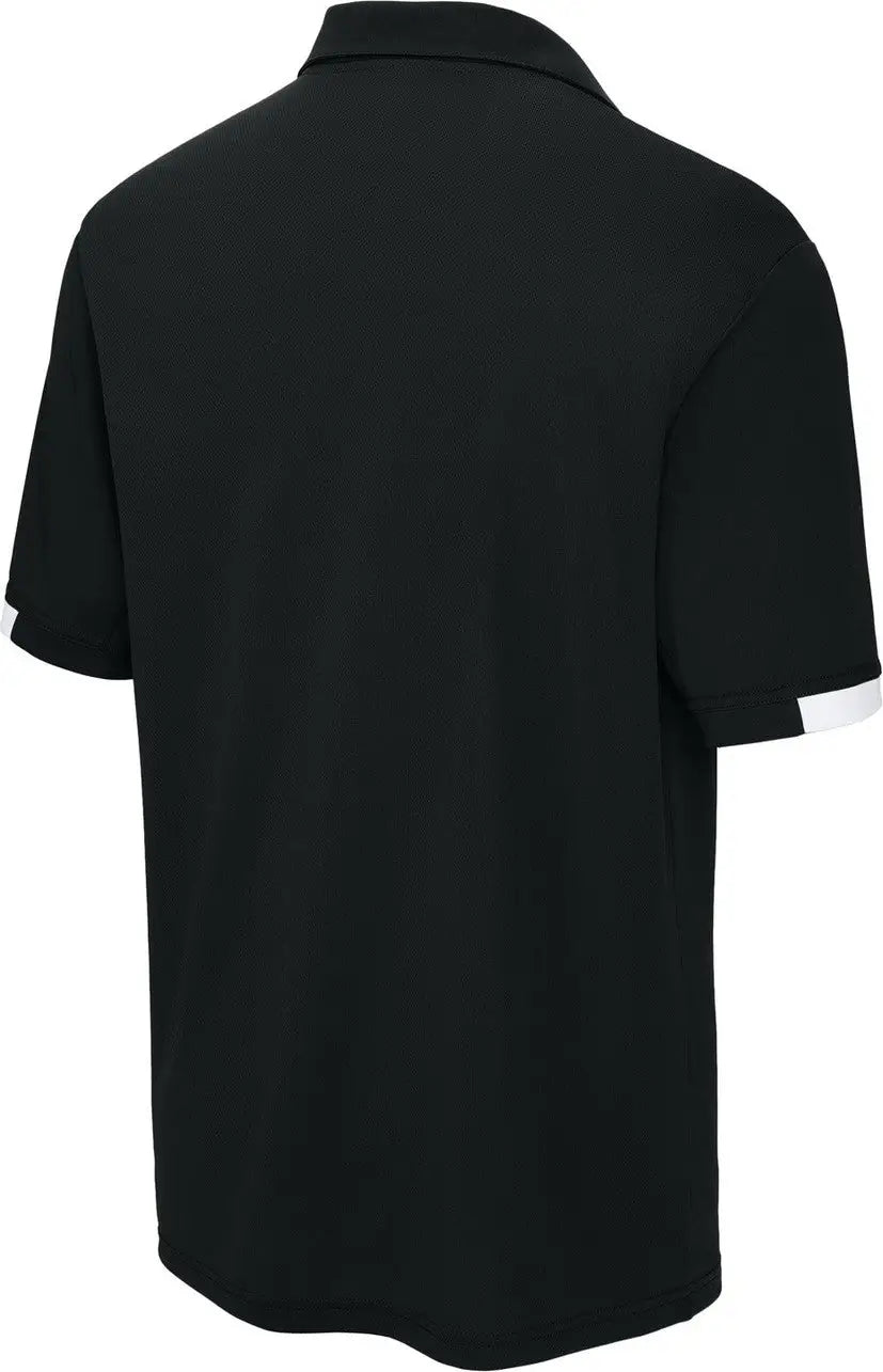 Sport-tek St444 Club Colorblock Polo - Black White - Black/ / Adult Xs