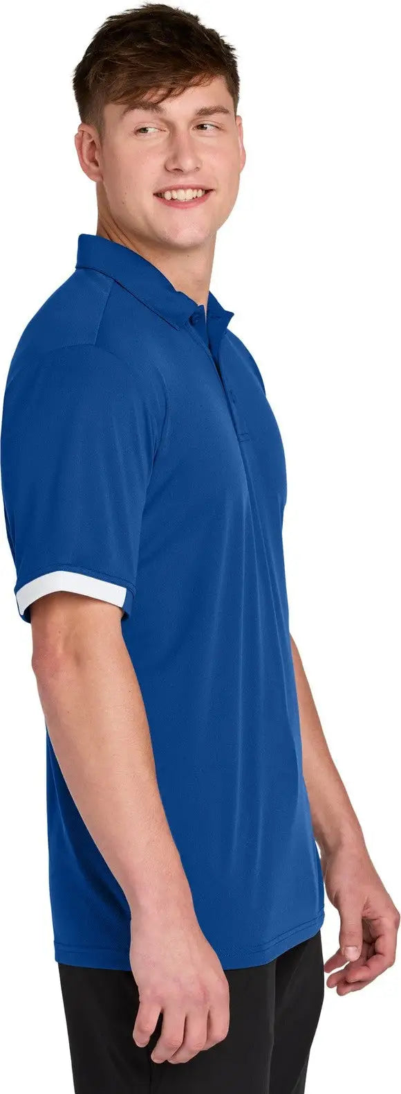Sport-tek St444 Club Colorblock Polo - True Royal White