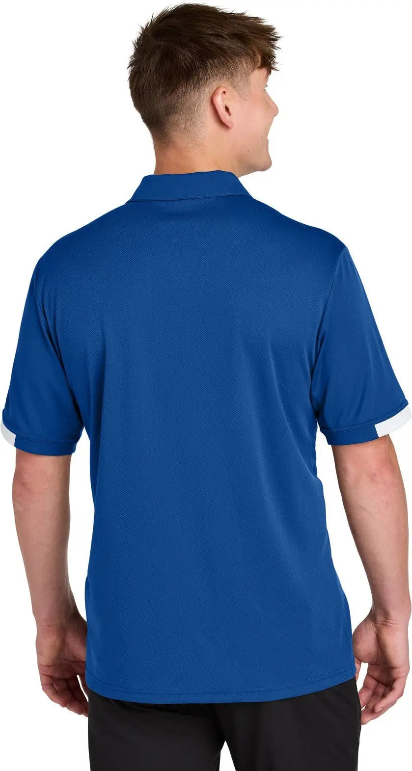 Sport-tek St444 Club Colorblock Polo - True Royal White