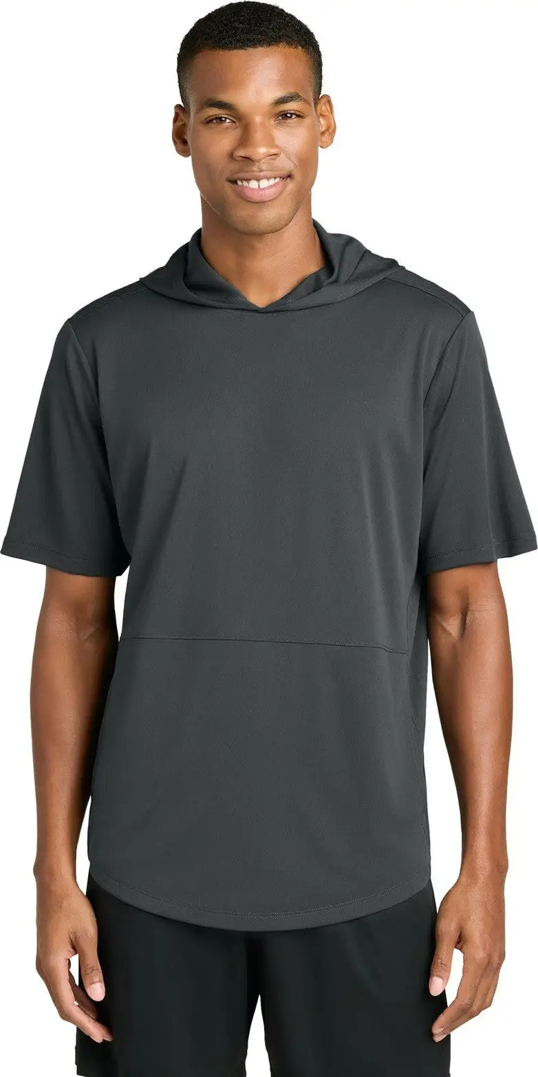 Sport-tek St445 Club Short Sleeve Hoodie - Iron Gray - Adult Xs