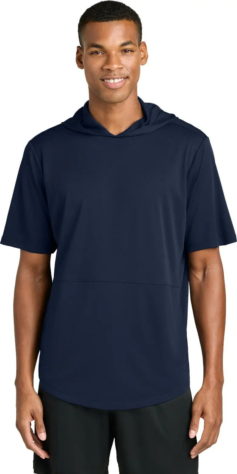 Sport-tek St445 Club Short Sleeve Hoodie - True Navy - Adult Xs