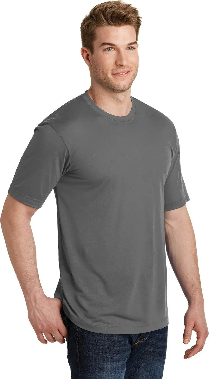 Sport-tek St450 Posicharge Competitor Cotton Touch Tee - Dark Smoke Gray