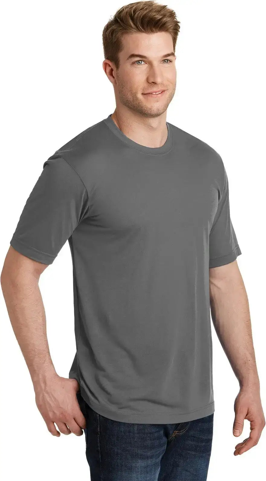 Sport-tek St450 Posicharge Competitor Cotton Touch Tee - Dark Smoke Gray