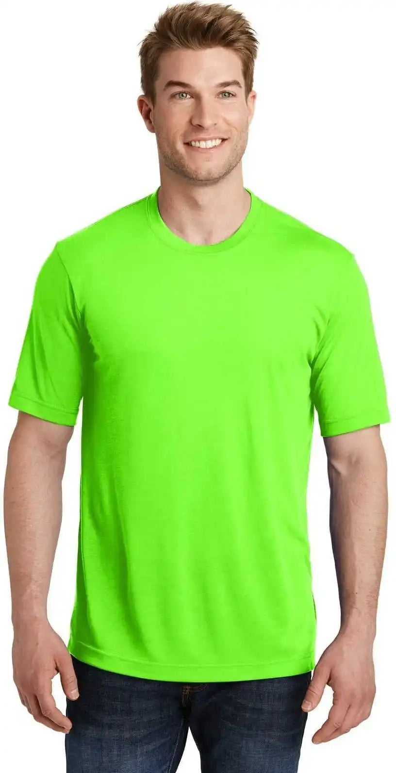 Sport Tek St450 Posicharge Competitor Cotton Touch Tee Neon Green