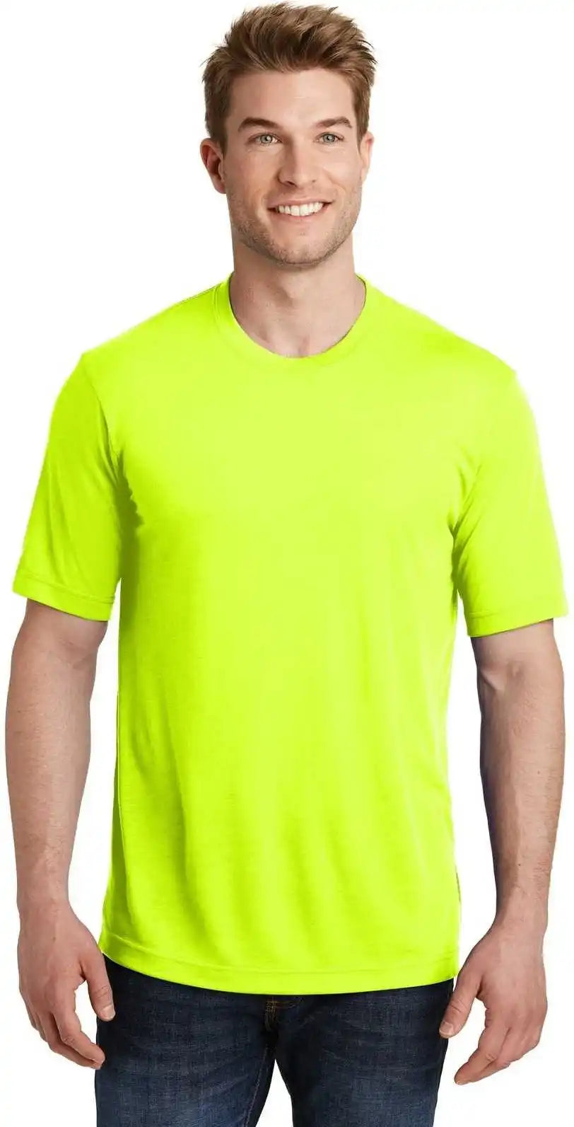Sport Tek St450 Posicharge Competitor Cotton Touch Tee Neon Yellow
