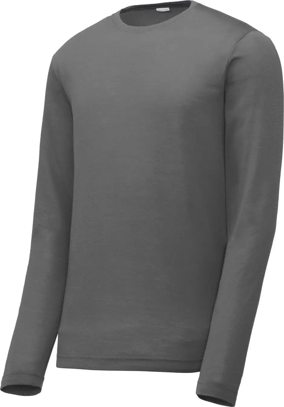 Sport-tek St450ls Long Sleeve Posicharge Competitor Cotton Touch Tee - Dark Smoke Gray