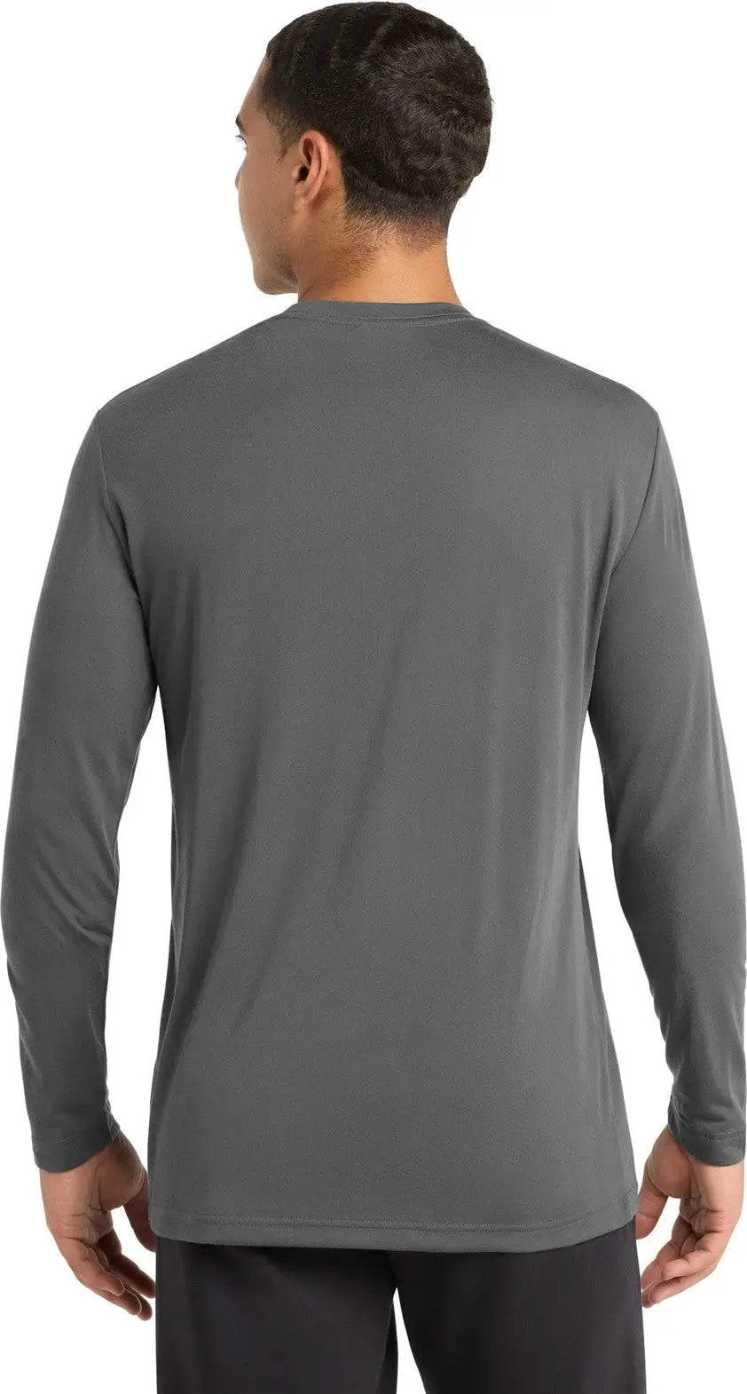 Sport-tek St450ls Long Sleeve Posicharge Competitor Cotton Touch Tee - Dark Smoke Gray